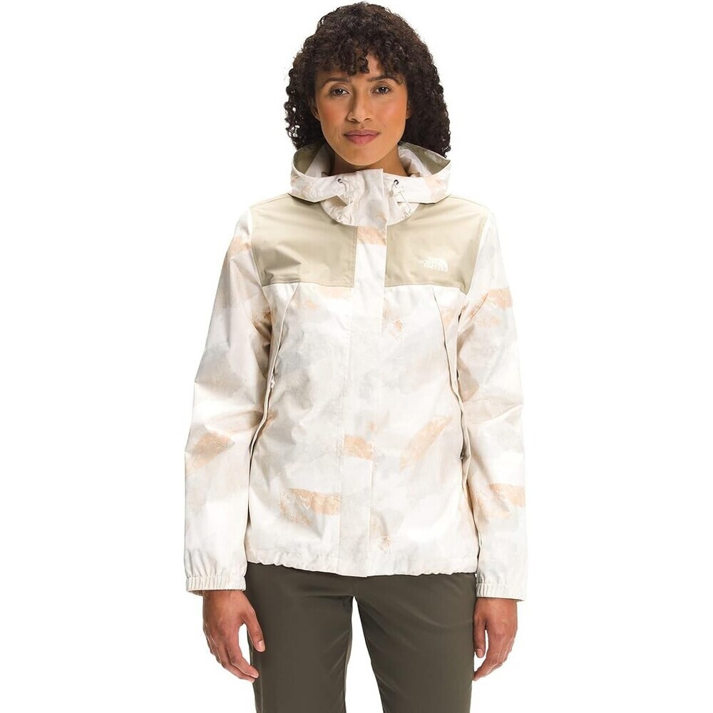 The North Face Printed Antora Jacket Women's Small Apricot Ice Waterproof ONF473
